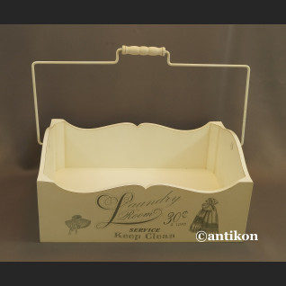 Pojemnik do pralni łazienki Loundry Room drewniany vintage 