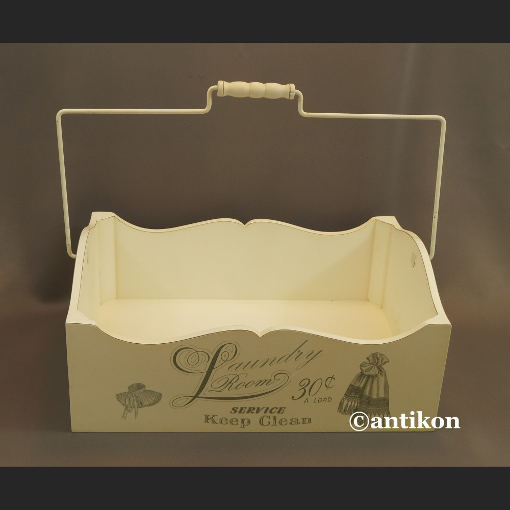 Pojemnik do pralni łazienki Loundry Room drewniany vintage 