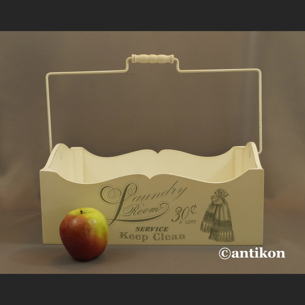 Pojemnik do pralni łazienki Loundry Room drewniany vintage 