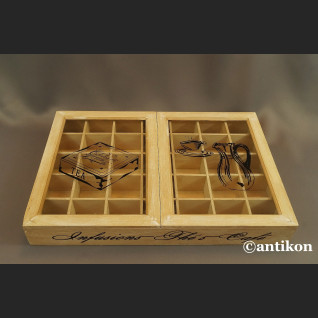 Drewniana skrzyna na herbaty vintage Drewniana skrzyna na herbaty vintage