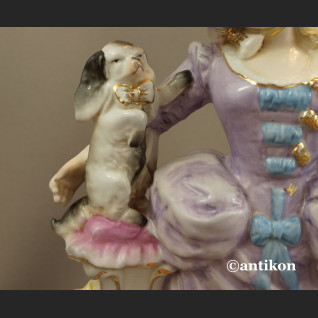 Porcelanowe figury para dworska prezent ślubny duże okazy Porcelanowe figury para dworska prezent ślubny duże okazy