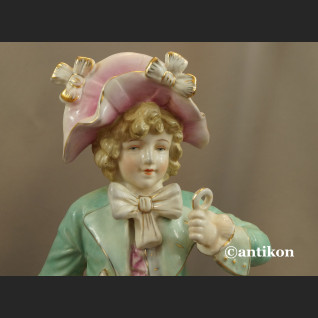 Porcelanowe figury para dworska prezent ślubny duże okazy Porcelanowe figury para dworska prezent ślubny duże okazy