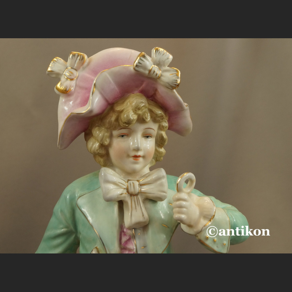 Porcelanowe figury para dworska prezent ślubny duże okazy Porcelanowe figury para dworska prezent ślubny duże okazy