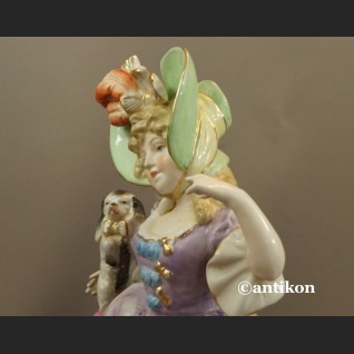 Porcelanowe figury para dworska prezent ślubny duże okazy Porcelanowe figury para dworska prezent ślubny duże okazy