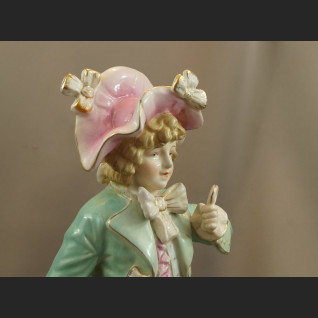 Porcelanowe figury para dworska prezent ślubny duże okazy Porcelanowe figury para dworska prezent ślubny duże okazy