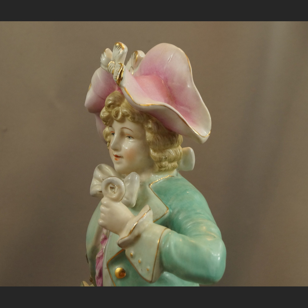 Porcelanowe figury para dworska prezent ślubny duże okazy Porcelanowe figury para dworska prezent ślubny duże okazy