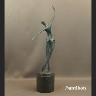 Rzeźba modernistyczna z brązu Tancerka Kobieta 