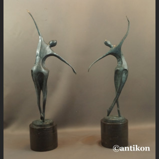 Rzeźba modernistyczna z brązu Tancerka Kobieta 