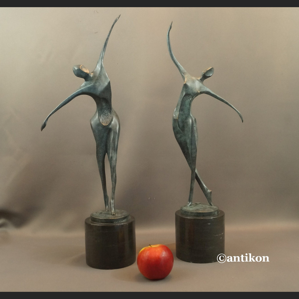 Rzeźba modernistyczna z brązu Tancerka Kobieta 