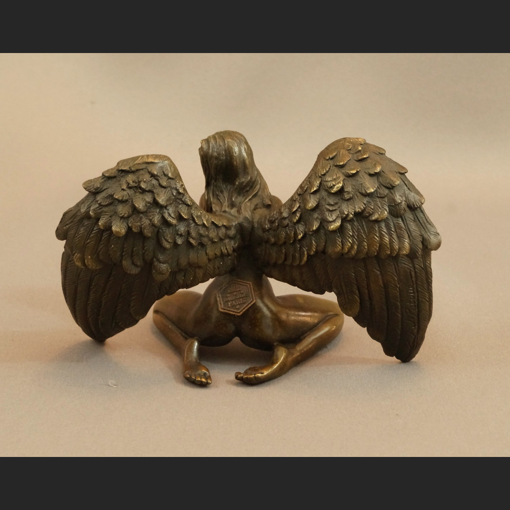 Kobieta anioł figurka z brązu Kobieta anioł figurka z brązu