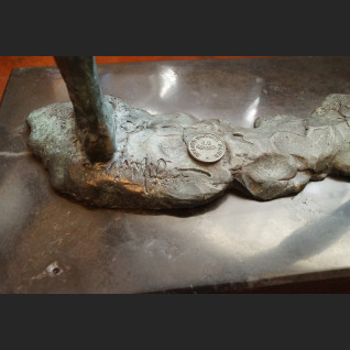 Rzeźba nowoczesna Tancerka duża figura z brązu 