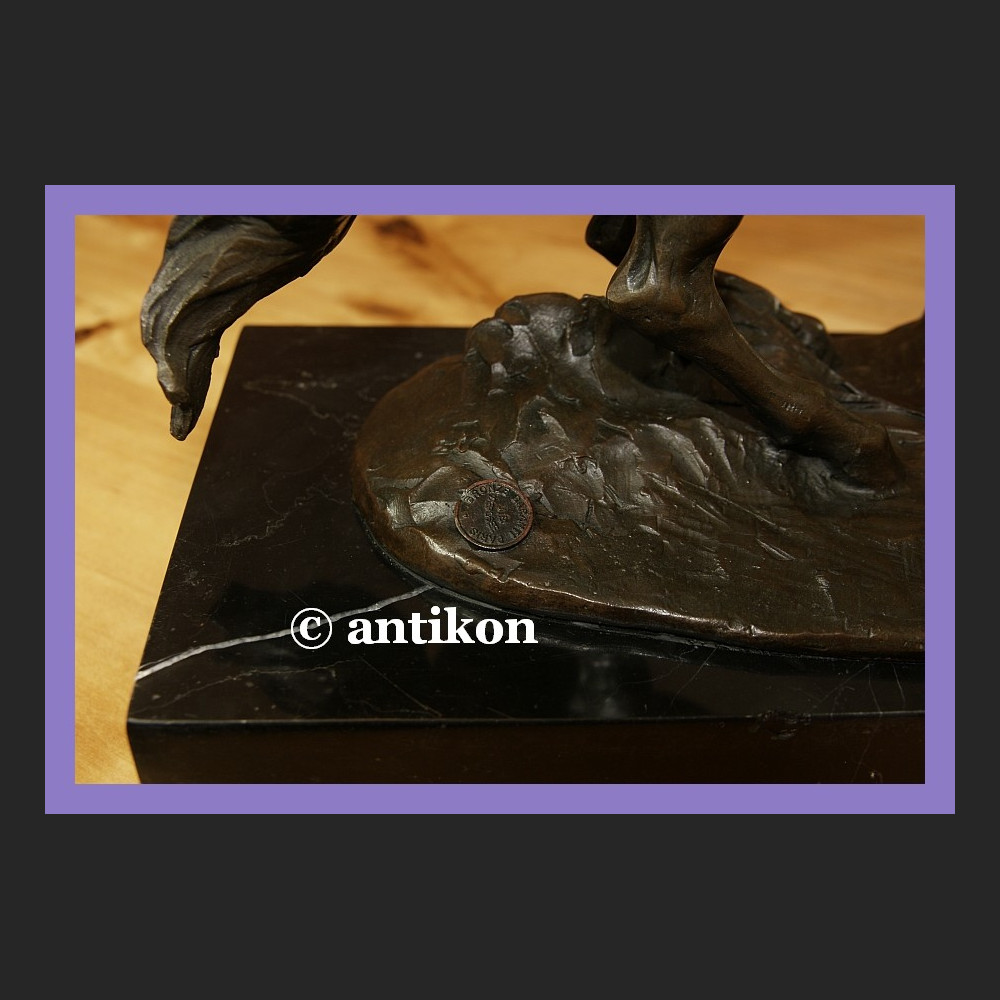 Rzeźba konie kominkowy brąz ogromna figura koń 