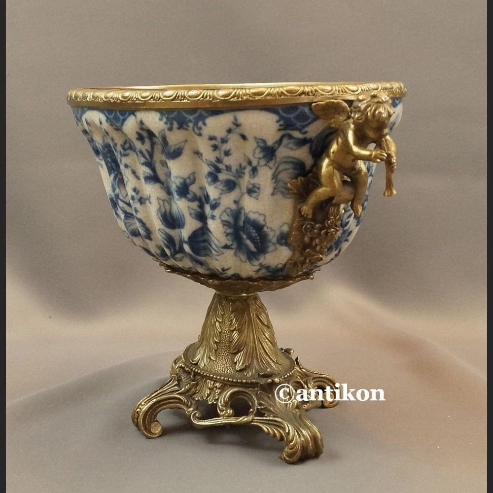 Patera porcelanowa cebulowy wzór z aniołami 