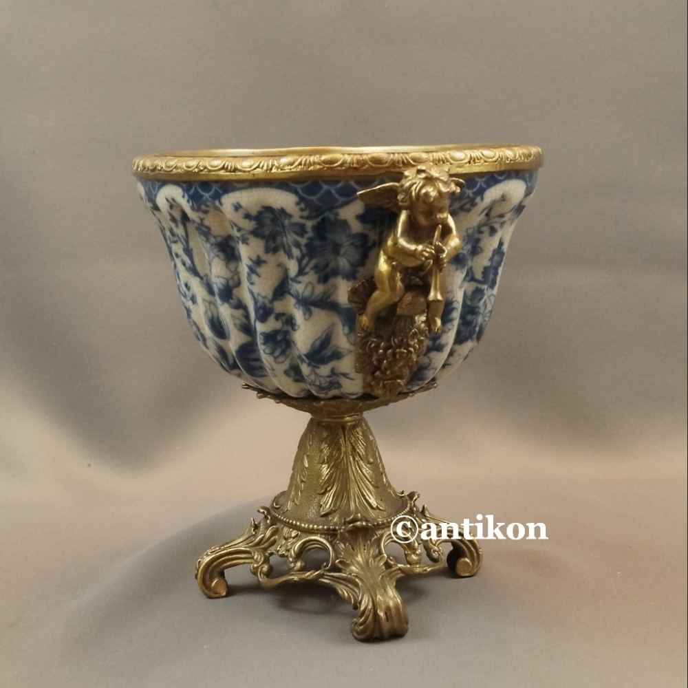 Patera porcelanowa cebulowy wzór z aniołami 