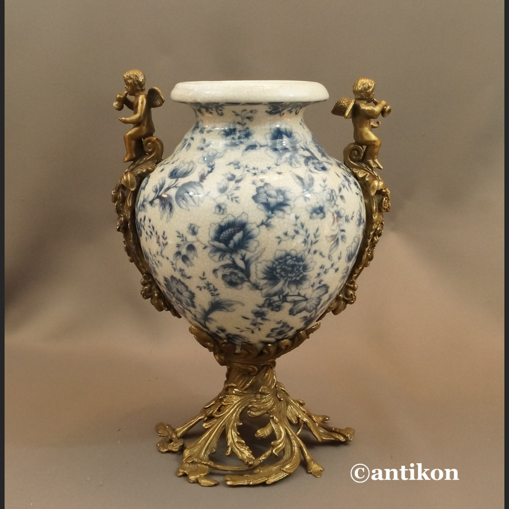 Wazon wzór cebulowy duży z brązem Wazon wzór cebulowy duży z brązem