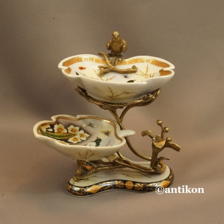 Patera  porcelanowa na łakocie z jaskółkami 