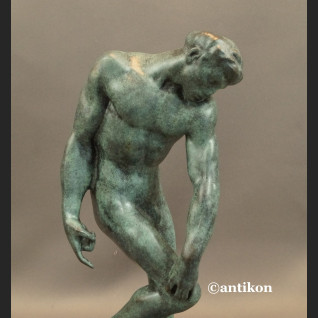 Adam A. Rodin piękny posąg z prawdziwego brązu 