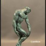 Adam A. Rodin piękny posąg z prawdziwego brązu