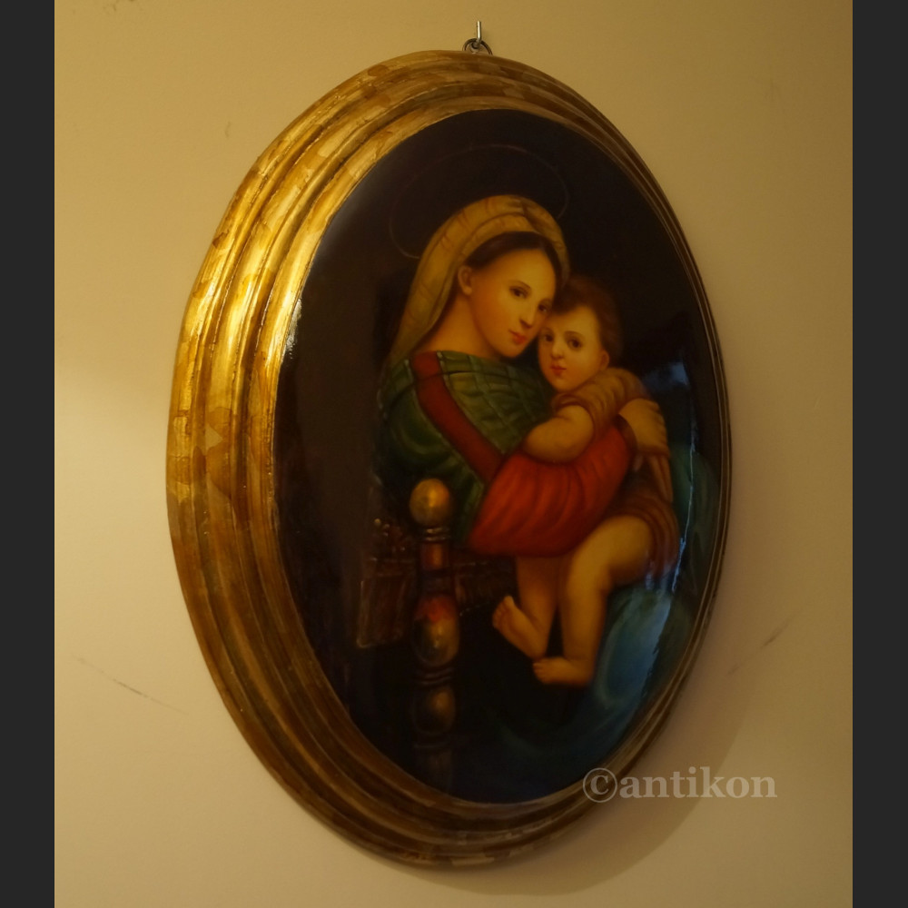 Madonna z dzieciątkiem obraz olejny religijny wg Rafarela