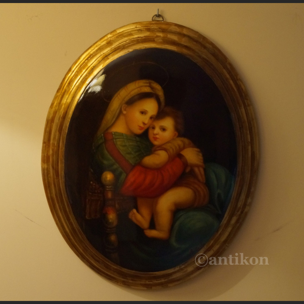 Madonna z dzieciątkiem obraz olejny religijny wg Rafarela Madonna z dzieciątkiem obraz olejny religijny wg Rafarela