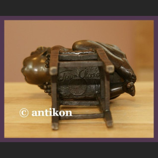 RRzeźba z brązu radosny malec figurka uroczy chłopczyk RRzeźba z brązu radosny malec figurka uroczy chłopczyk