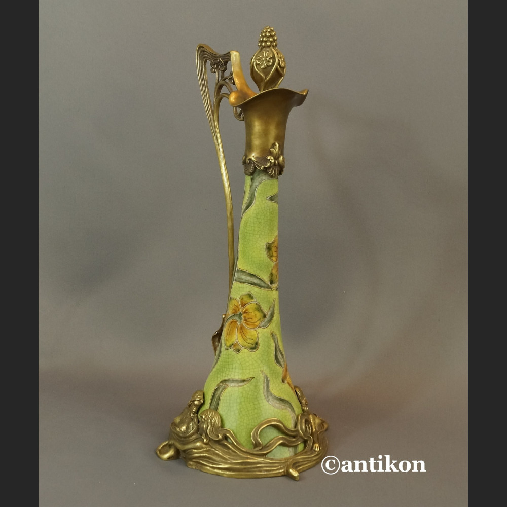 Karafka dzban secesyjny duży piękny porcelanowy Karafka dzban secesyjny duży piękny porcelanowy