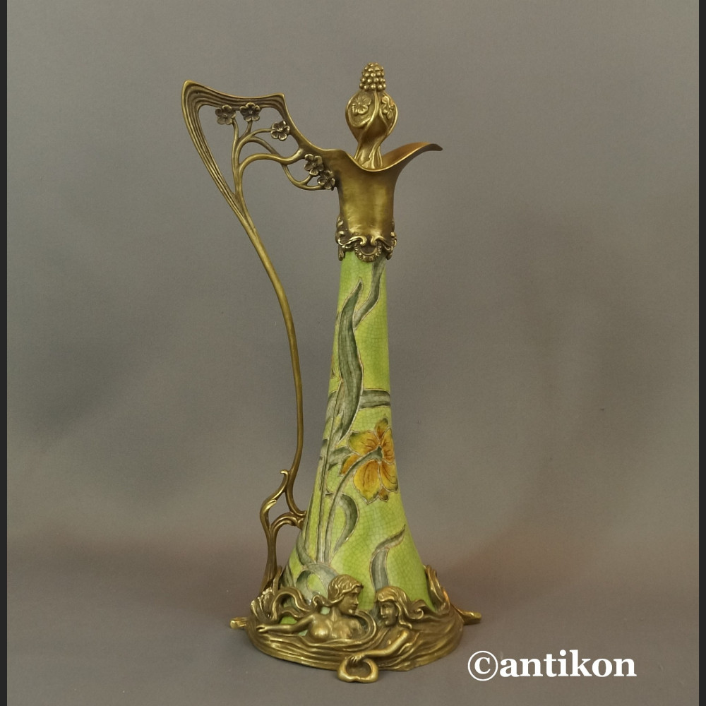 Karafka dzban secesyjny duży piękny porcelanowy Karafka dzban secesyjny duży piękny porcelanowy