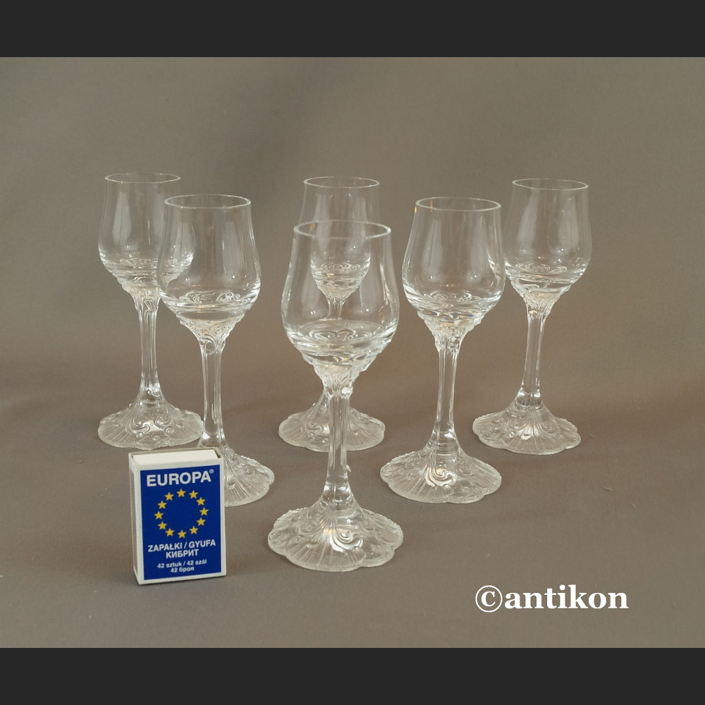 Kieliszki Rosenthal do likieru luksusowy komplet stare szkło 