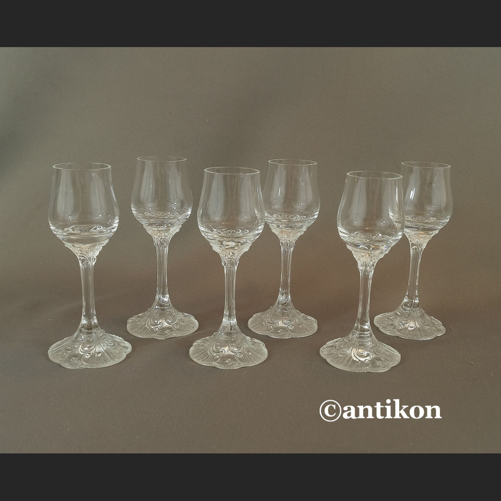 Kieliszki Rosenthal do likieru luksusowy komplet stare szkło 