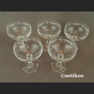 Kieliszki Rosenthal do szampana luksusowy komplet stare szkło 