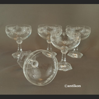 Kieliszki Rosenthal do szampana luksusowy komplet stare szkło 
