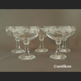 Kieliszki Rosenthal do szampana luksusowy komplet stare szkło 