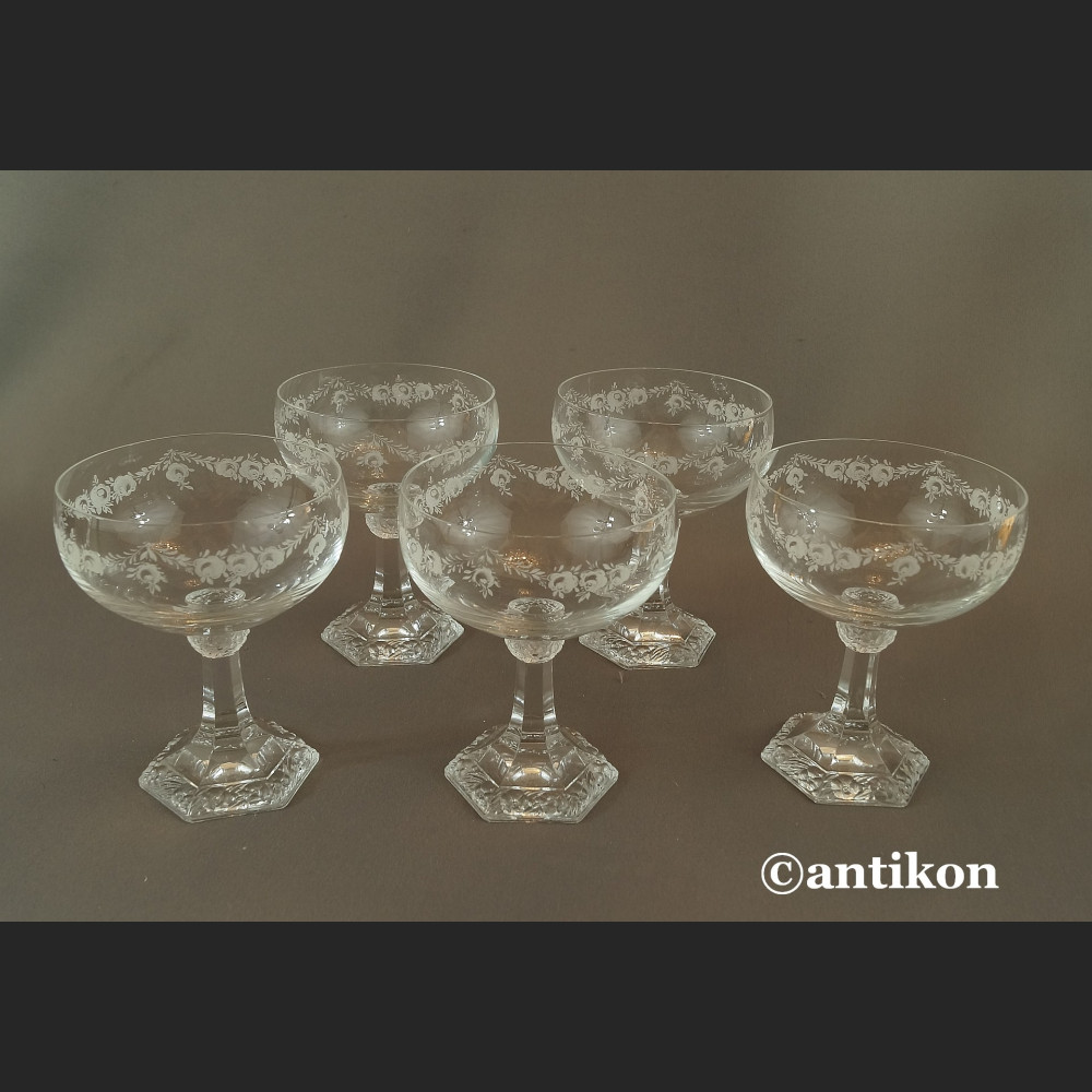 Kieliszki Rosenthal do szampana luksusowy komplet stare szkło 