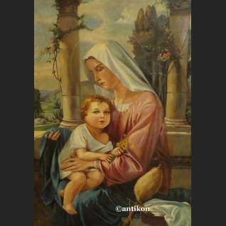Madonna z dzieciątkiem stary obraz religijny 