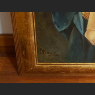 Madonna z dzieciątkiem stary obraz religijny 