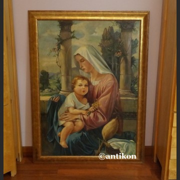 Madonna z dzieciątkiem stary obraz religijny