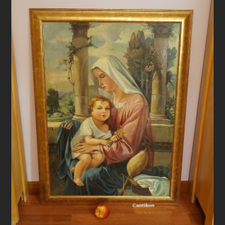 Madonna z dzieciątkiem stary obraz religijny 