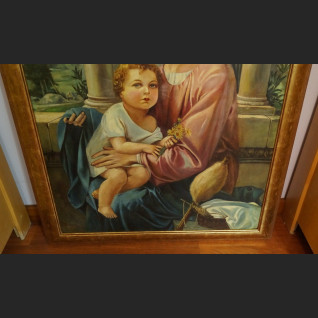 Madonna z dzieciątkiem stary obraz religijny 