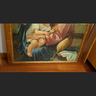 Madonna z dzieciątkiem stary obraz religijny 