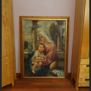 Madonna z dzieciątkiem stary obraz religijny 