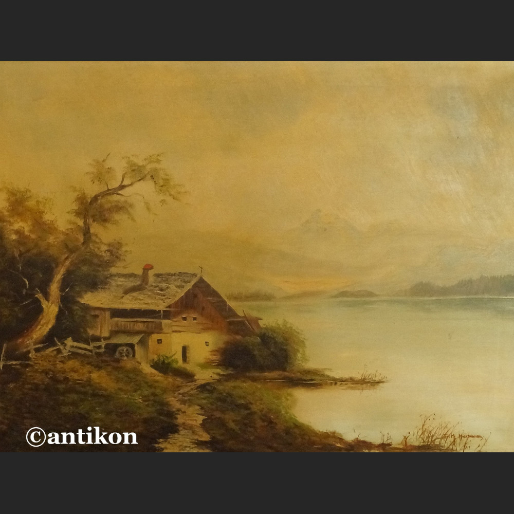 Pejzaż do salonu  widok na jezioro i góry 