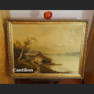 Pejzaż do salonu  widok na jezioro i góry 