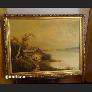 Pejzaż do salonu  widok na jezioro i góry 