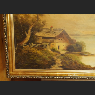 Pejzaż do salonu  widok na jezioro i góry 