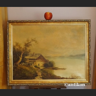 Pejzaż do salonu  widok na jezioro i góry 