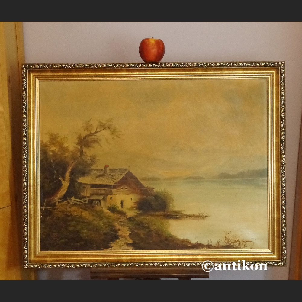 Pejzaż do salonu  widok na jezioro i góry 