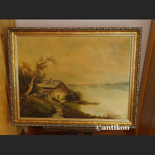 Pejzaż do salonu  widok na jezioro i góry 