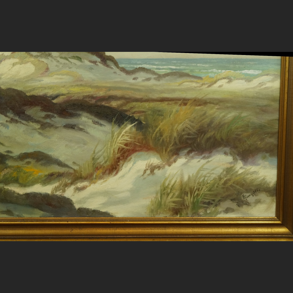 Obraz plaża wydmy morze olejny pejzaż morski 