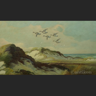 Obraz plaża wydmy morze olejny pejzaż morski 