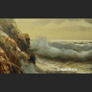 Obraz morze olejny na płótnie marynistyka 